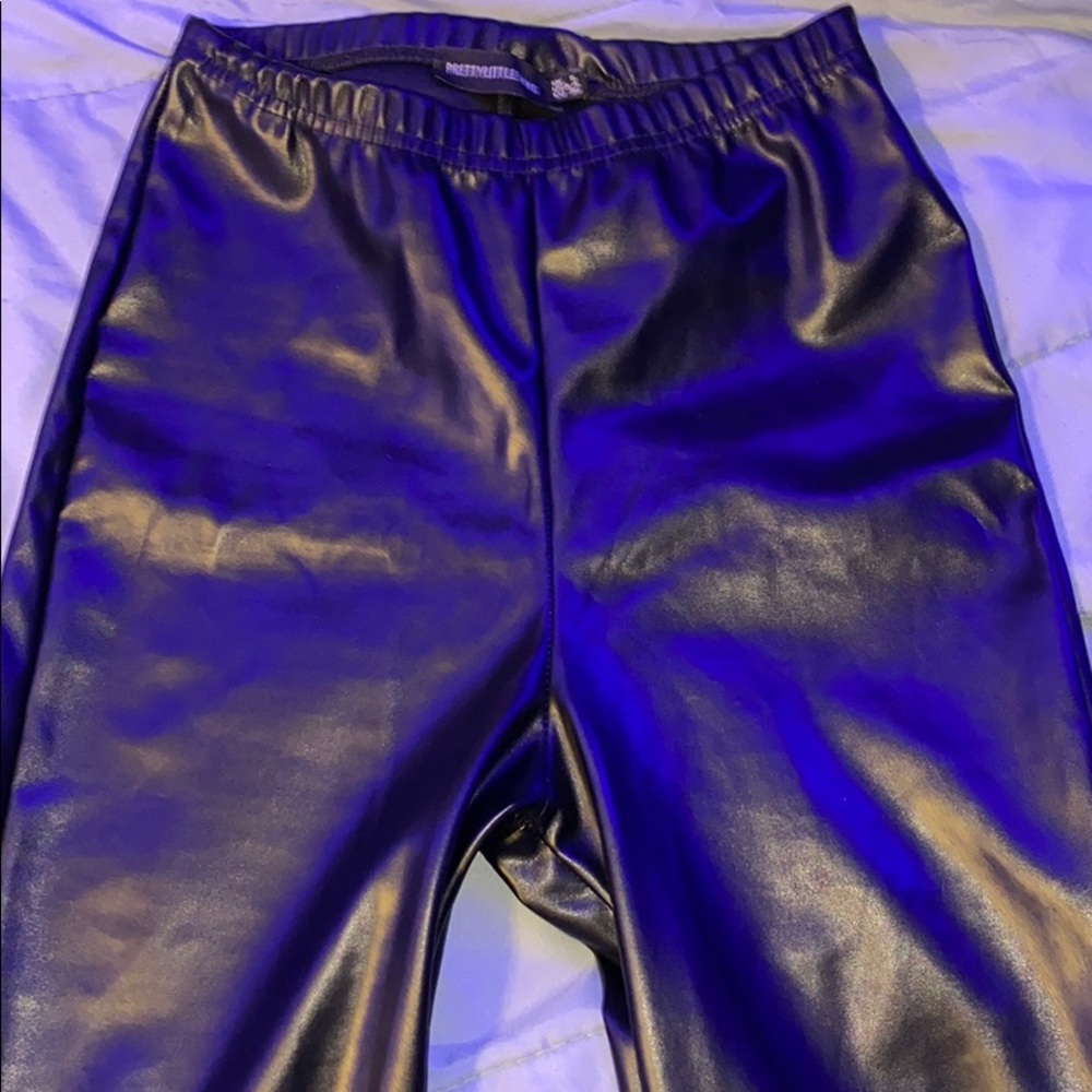 Leather Slit Pants